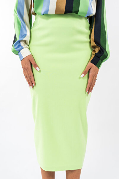 Gorgeaux Pastel Green Pencil Skirt - XXL(44)