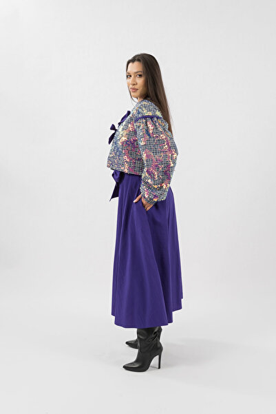 Gorgeaux Elegant Purple Skirt with Cord Denisa - XL