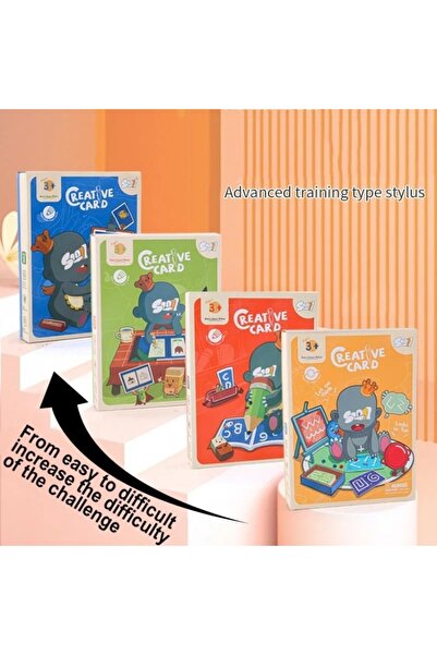 PlayFun Jucărie educativă pentru antrenarea controlului pixului – carduri cre...