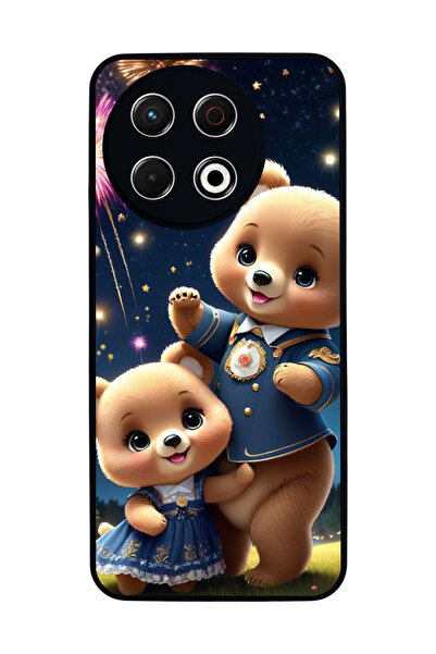 TECNO Spark 30 Pro Compatible Printed, Matte Black, Soft Silicone, Protective...