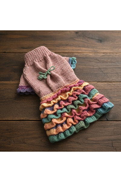 Lady Fify Colorful Glitter Ruffle Sweater for Cat and Dog