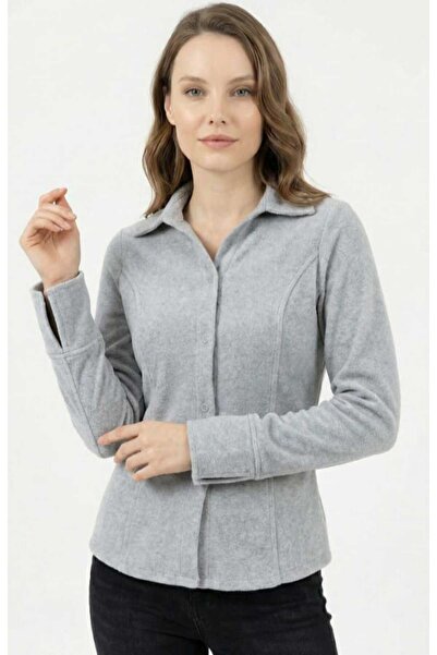 KANİKEY Kadın Slim Fit Kışlık Yünlü Gömlek -GMLK001-SF