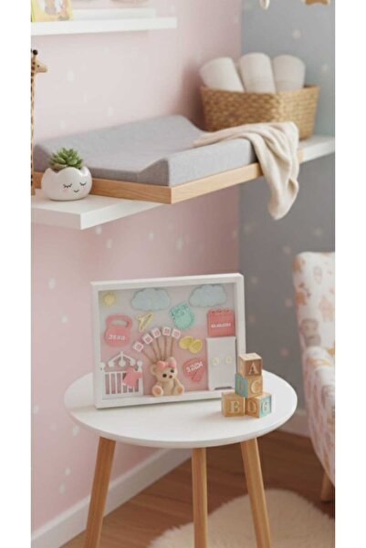 ATAY Kişiye Özel Bebek Doğum Anı Çerçevesi - 3D Figürlü Bebek Odası - İsimli ...