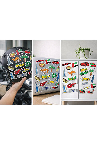 Limitless Design ملصق ديكوري بتصميم الإماراتات 20x25 سم