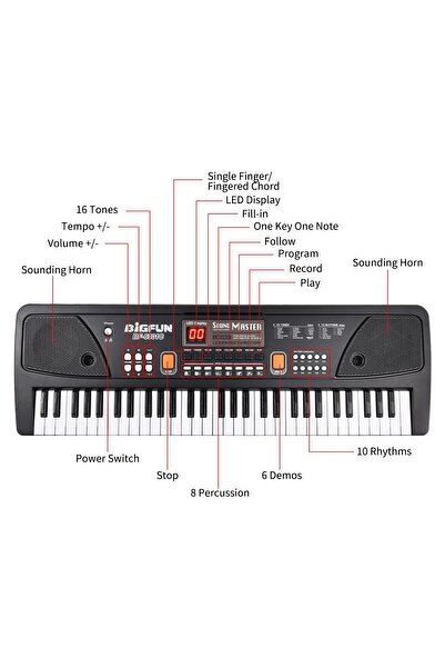 PlayFun Orgă Electronică BF-830-C1 83cm