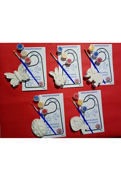 MELİKE'NİN HEDİYE DÜKKANI 5 adet taş boyama seti ramazan hediyelik