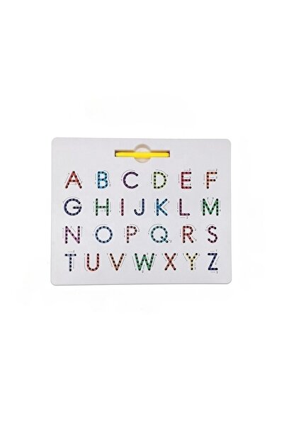 PlayFun Tablita litere multicolore de tipar si de mana cu bilute metalice si ...