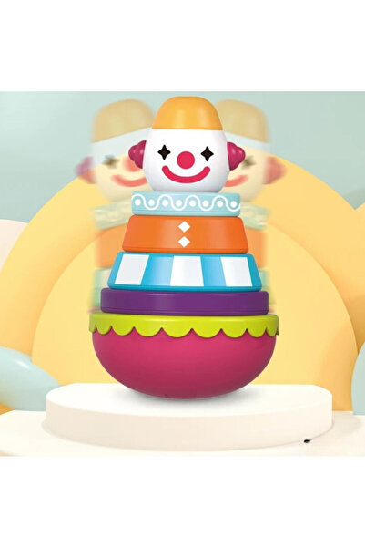 PlayFun Jucarie interactiva pentru bebelusi de stivuire Hopa Mitica Clovn