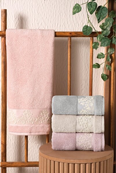 Fiesta 100% Combed Cotton Court Embroidered 50X90 4-Piece Boxed Hand and Face...