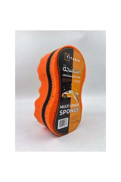 Generic Titanio Multipurpose Car Cleaning Sponge Orange and Black