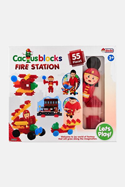 DEDE Cactus Blocks Fire Station Building Sets