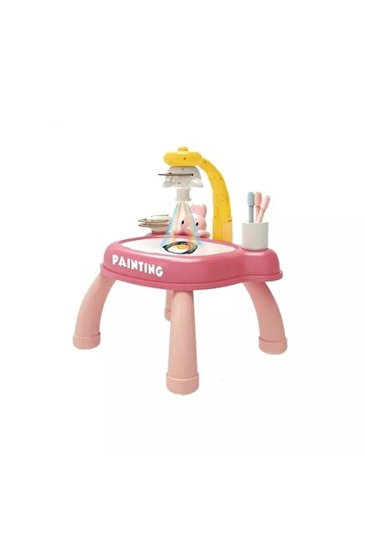 PlayFun Masuta roz pentru desen Rabbit, cu proiector si accesorii,