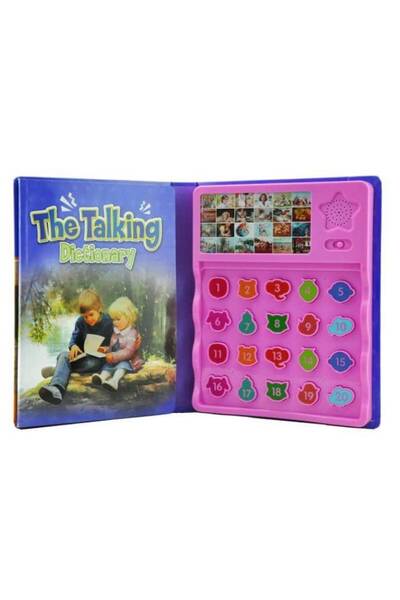 PlayFun Carte interactiva, Dictionar in limba engleza cu 500 de cuvinte si im...