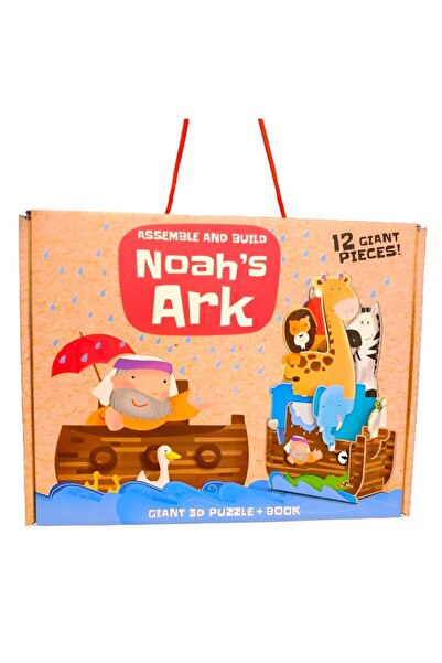 PlayFun Puzzle 3D Gigant Arca lui Noe, 12 Piese Gigant + Carticica