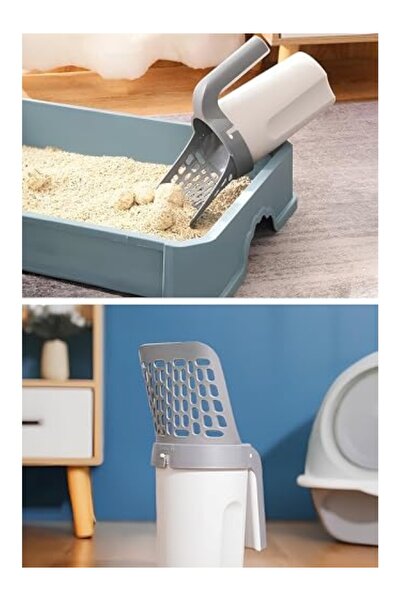 markentegra Kedi Kum Temizleme Küreği Poşetli, Elekli Tasarım