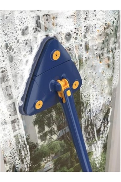 markentegra Kendinden Sıkmalı Üçgen Mop, Mavi Renk