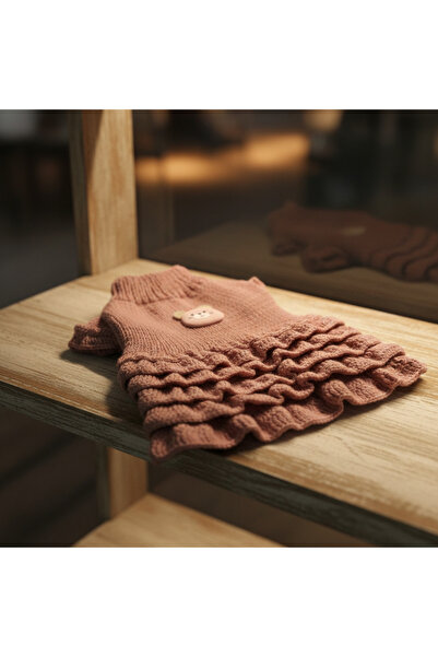 Lady Fify Pink Glittery Ruffle Sweater for Cat and Dog