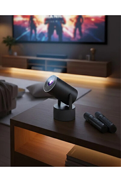 Twin Store جهاز عرض ذكي 1080P يعمل بنظام أندرويد مع ميكروفون كاريوكي