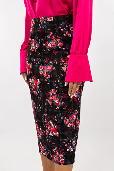 Gorgeaux Pink Floral Print Pencil Skirt - S(36)