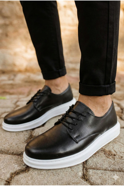 GÜR MODA AYAKKABI Lightweight Orthopedic Stitched Lace-Up Non-Slip Sole Vegan...