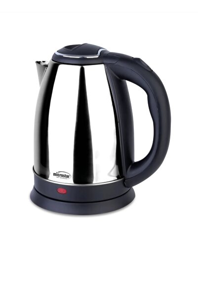 Microstar elektrikli kettle su ısıtıcısı 1.8lt paslanmaz çelik gövde