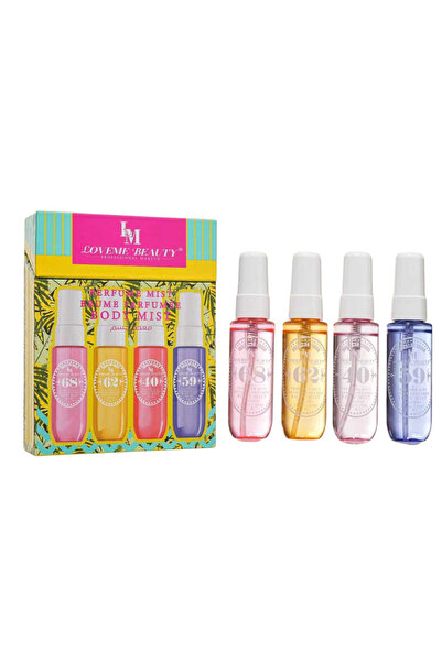LOVEME BEAUTY مجموعة 4 معطرات بودي مست بأرقى الروائح معطرات سفرية داخل الحقيبة
