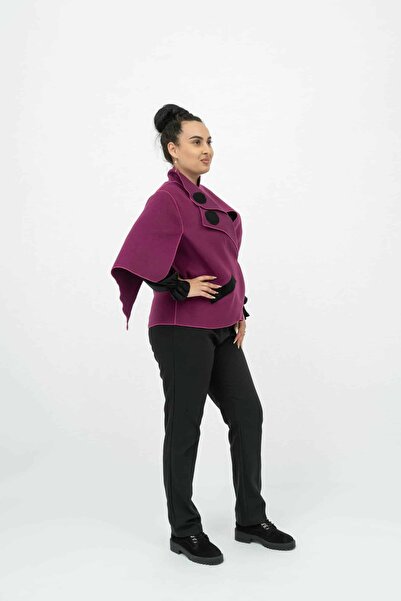Gorgeaux Elegant Fuchsia Cardigan with Teresa Details - XXL(44)