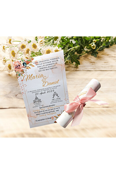 Aela.alc Invitatie nunta set 10 buc