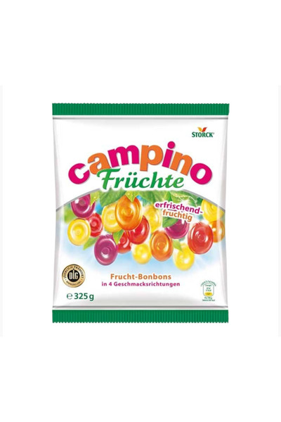 Storck Campino Dört Farklı Çeşitte Lezzetli Meyve Şekerleri Vegan 325g ( Alma...