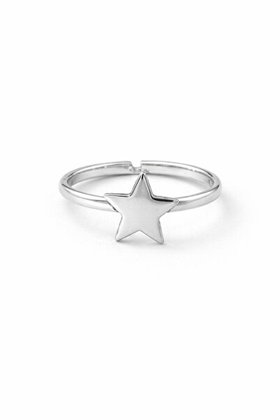 Sortie Aksesuar Star-shaped stainless steel adjustable ring