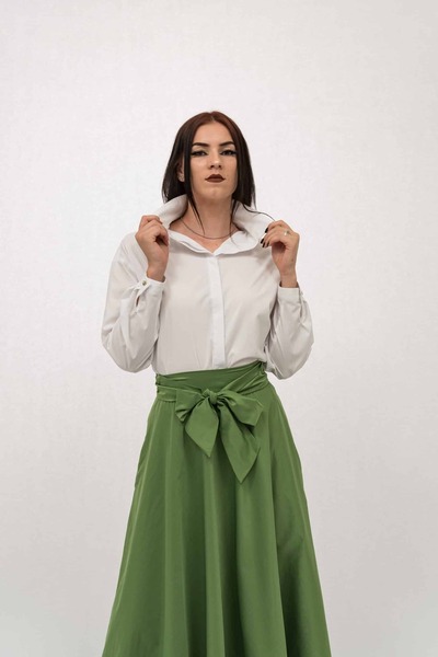 Gorgeaux Daria Elegant White Shirt - 5XL(50)