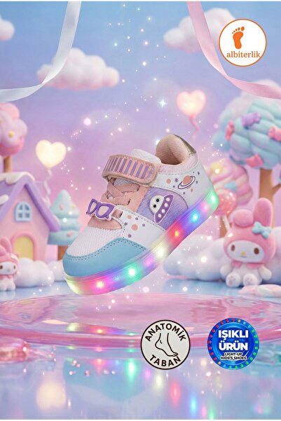 AlbiShoes Girl's Baby Summer Lightweight Comfortable Soft Sole Velcro Lighted...