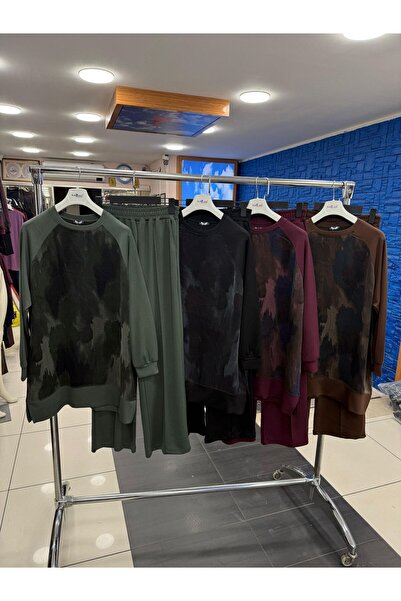 Marka Modal Fabric Double Dest Set with Silk Kupra Detail on the Front and Back