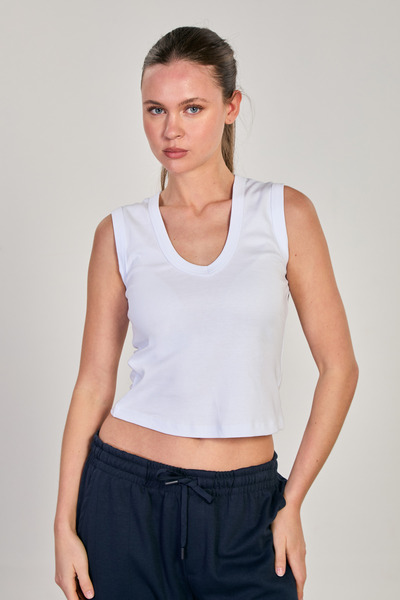 BARRELS AND OIL Women's Deep V-Neck Sleeveless Bodysuit - White