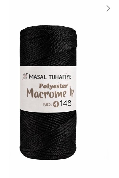 MASAL TUHAFİYE POLYETER MAKROME 148 SİYAH 200GR 4 NUMARA 1 ADET