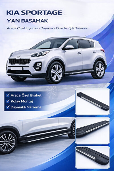 ACK Dizayn KİA SPORTAGE 2016-2021 ARACA ÖZEL ÜRETİM YAN BASAMAK ALÜMİNYUM A+