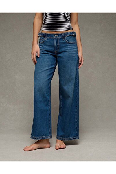 AMERICAN EAGLE بنطلون جينز AE Dreamy Drape Strigid Low-Rise Baggy Wide-Leg