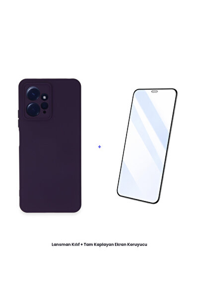 cepmoda حافظة Redmi Note 12 4G + مجموعة واقي شاشة مضاد للكهرباء الساكنة - أرج...