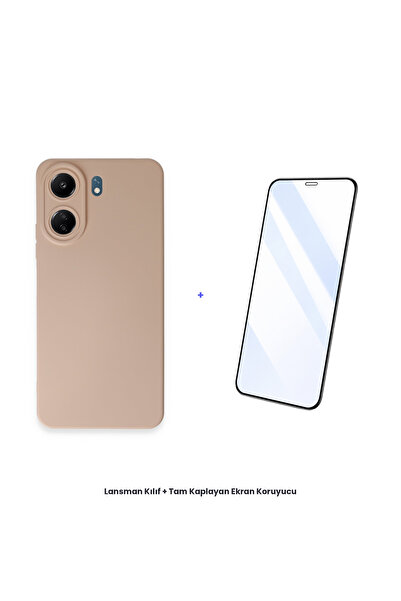 cepmoda حافظة Redmi 13C + مجموعة واقي شاشة مضاد للكهرباء الساكنة - بودرة