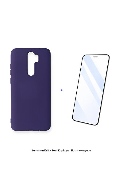 cepmoda حافظة Redmi Note 8 Pro + مجموعة واقي شاشة مضاد للكهرباء الساكنة - أرج...