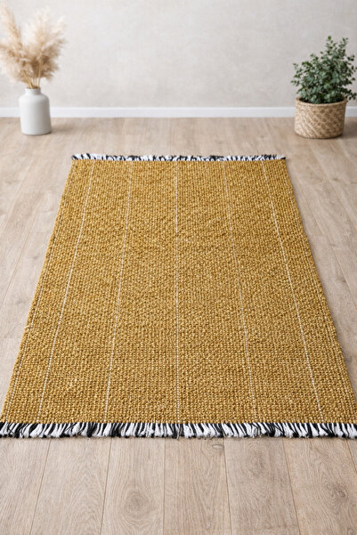 MEFAKS TEKSTİL Şönil Pamuklu Dokuma Kilim Halı – Modern Salon ve Oturma Odası...