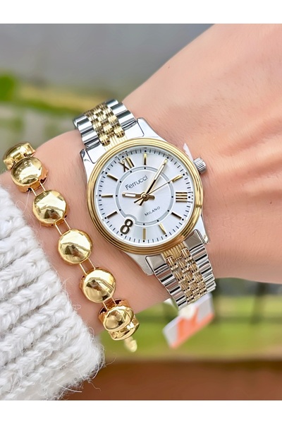 Ferrucci Women's Wristwatch New Model Steel Band Small Case Waterproof 2-Year...