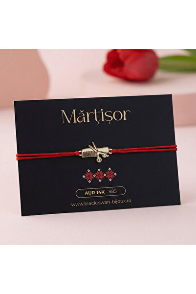 BLACK SWAN Bijoux 14K Gold Barber / Hairstylist Cord Bracelet