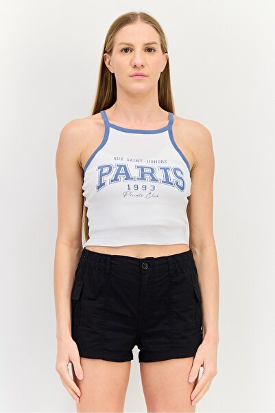 Don't Call Me Jennyfer Women Square Neck Sleeveless Graphic Print Tank Top, W...