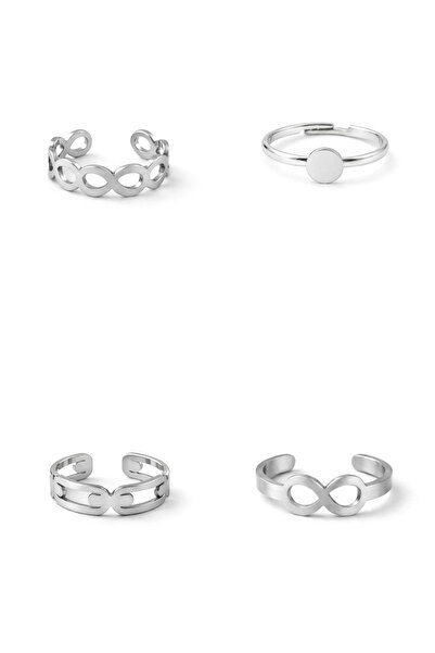 Sortie Aksesuar Infinity Circle and Bar Figured Stainless Steel Adjustable Si...