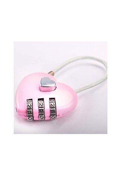 iğne izi Pink Heart Padlock Small Metal Heart Shaped Padlock Mini Code Lock
