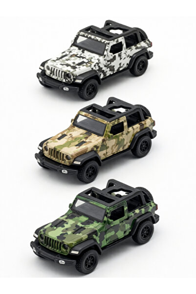 a v d a Jeep Wrangler Open Top Camouflage Series Metal Pull-Back Die Cast Col...