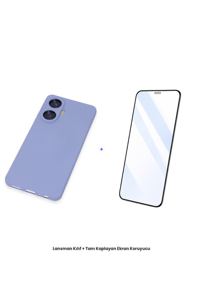 cepmoda حافظة Realme C55 + مجموعة واقي شاشة مضاد للكهرباء الساكنة - أرجواني