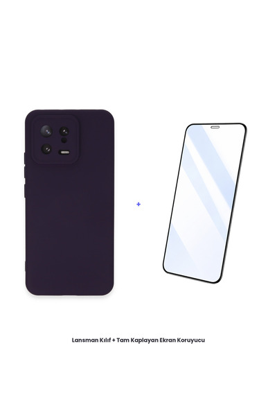 cepmoda حافظة مي 13 + مجموعة واقي شاشة مضاد للكهرباء الساكنة تغطي الشاشة بالك...