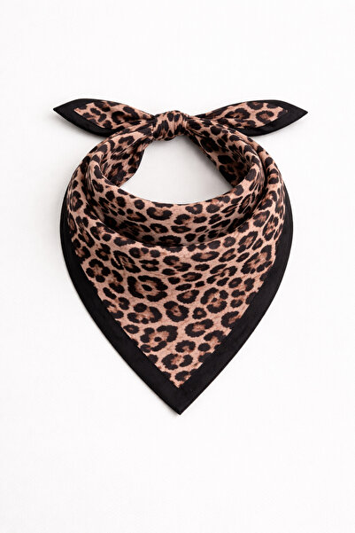 KUMSAL ÇEYİZ Leopar Desen Fular Bandana 50x50cm